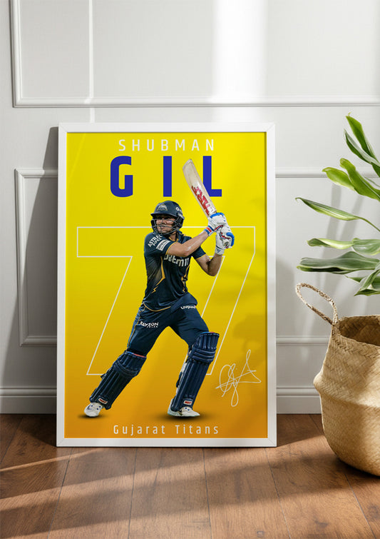 Shubman Gill | Cricket Frame & Poster
