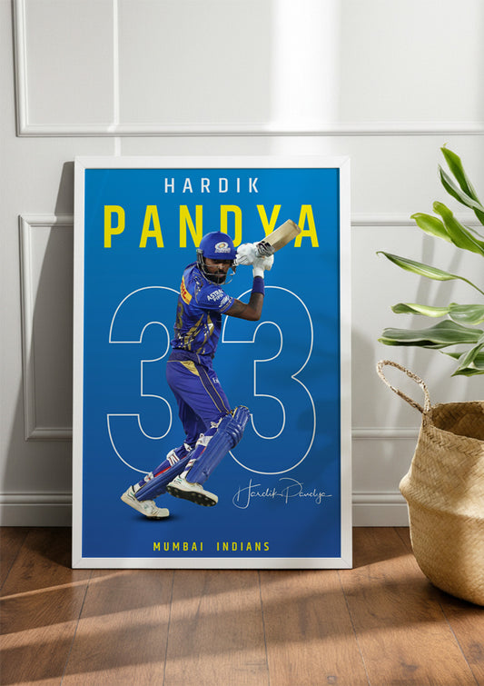 Hardik Pandya | Cricket Frame & Poster