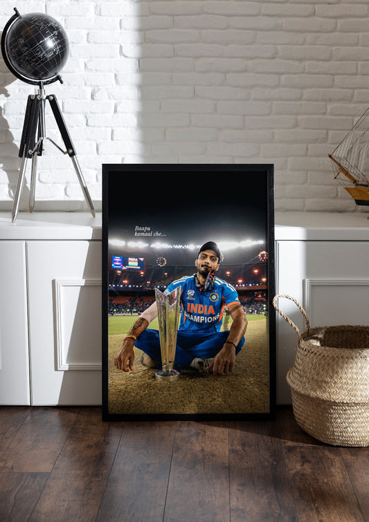 Axar Patel | ICC T20 2026 | Cricket Frame & Poster