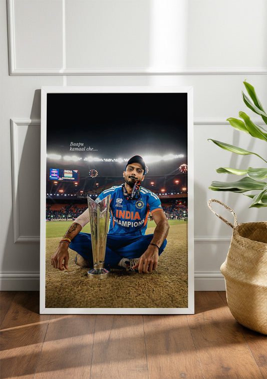 Axar Patel | ICC T20 2026 | Cricket Frame & Poster