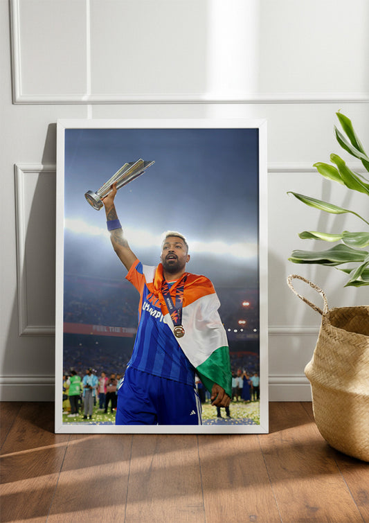Hardik Pandya | ICC T20 2026 | Cricket Frame & Poster