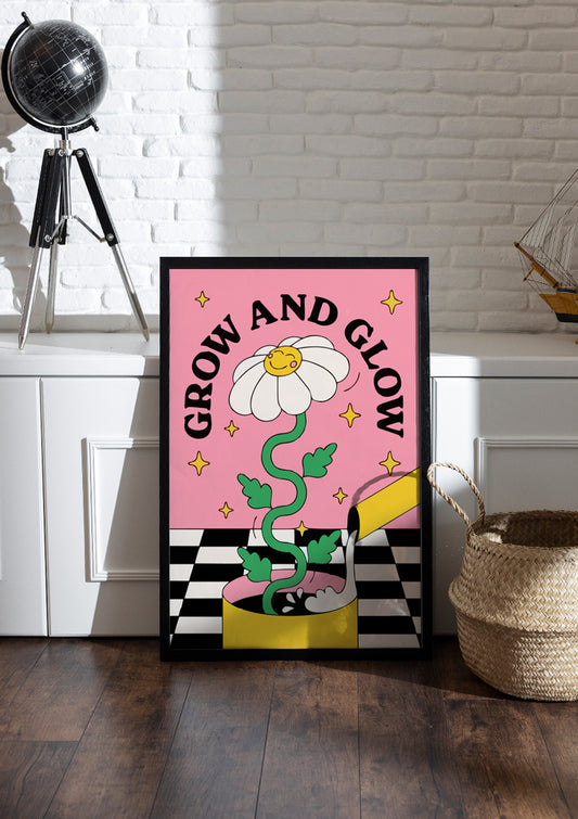 GROW AND GLOW | Abstract & Boho Frames & Posters