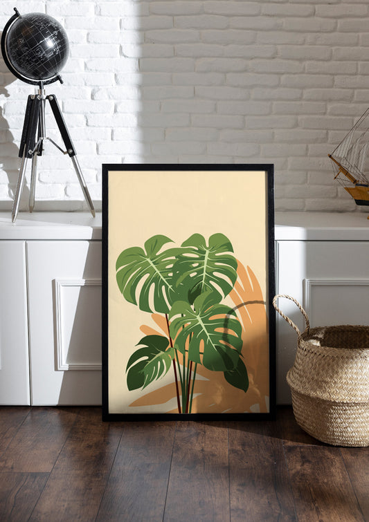 Minimalist Monstera leaves | Abstract & Boho Frames & Posters