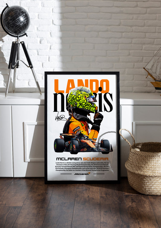 Lando Norris McLaren Formula 1 | F1 Frame & Poster