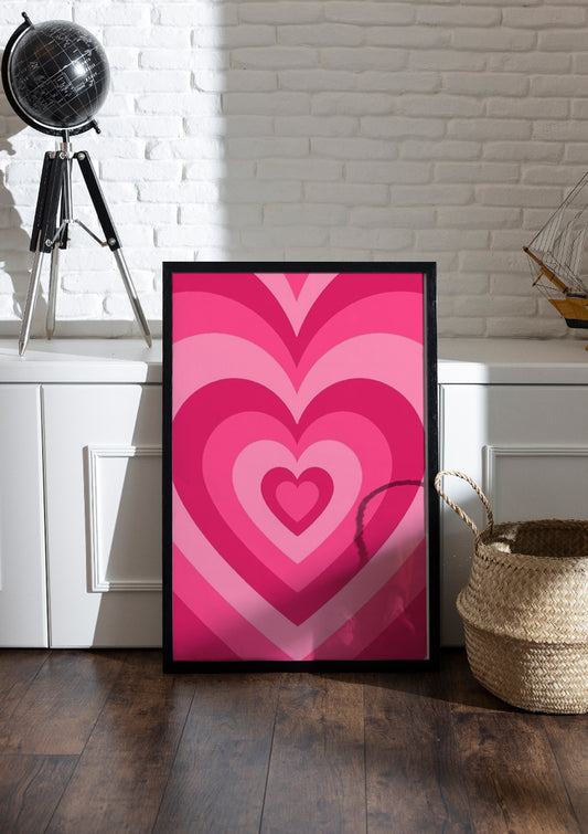 PINK HEART | Girls Frame & Poster