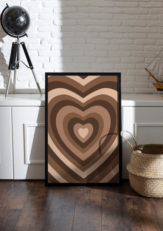 BROWN HEART | Girls Frame & Poster