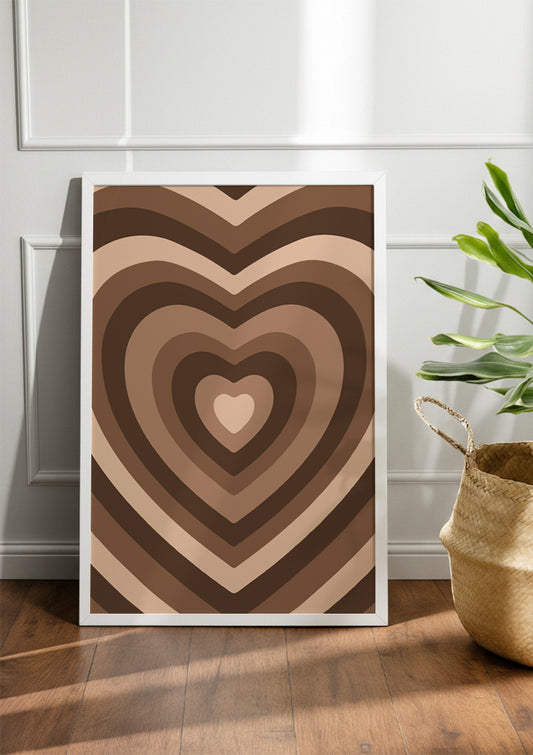 BROWN HEART | Girls Frame & Poster