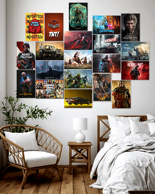 20 Poster Games Collage kit (A3 size) | Game Posters
