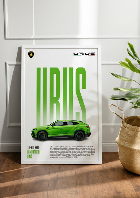 Lamborghini Urus | Car Frame & Poster