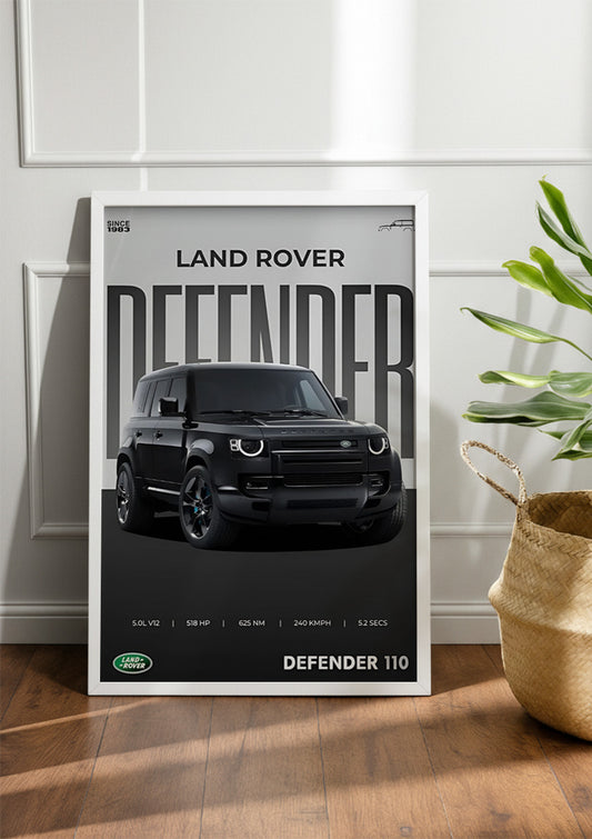 Land Rover Defender 110 | Car Frame & Poster