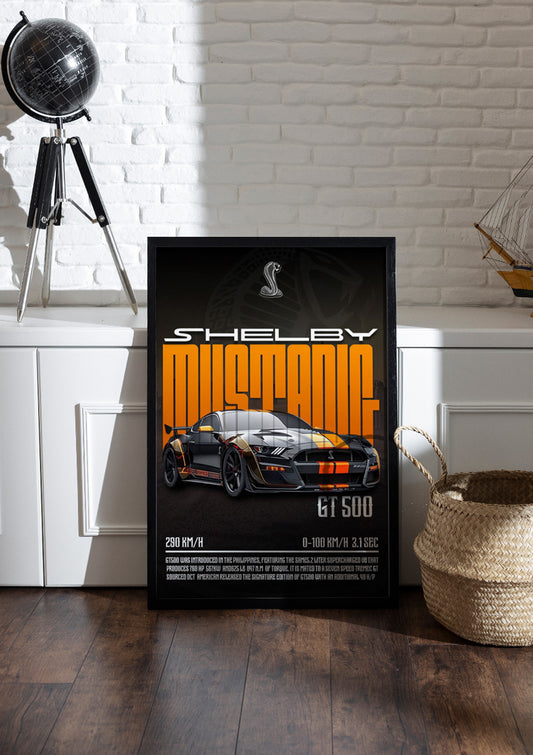Ford Mustang Shelby GT500 | Car Frame & Poster