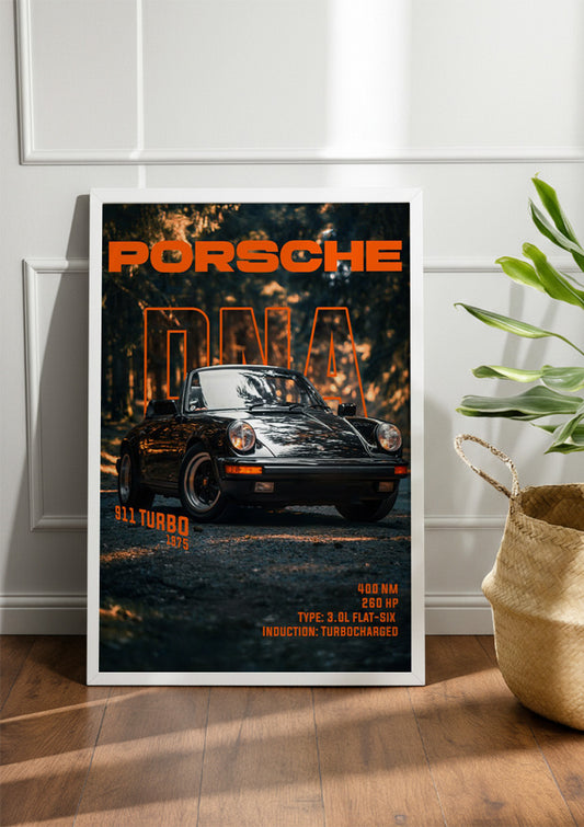 Classic 1975 Porsche 911 Turbo | Car Frame & Poster