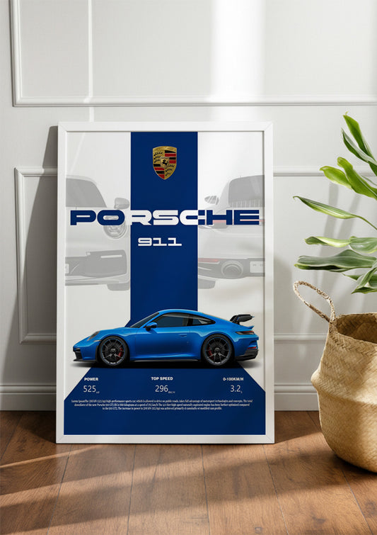 Porsche 911 | Car Frame & Poster