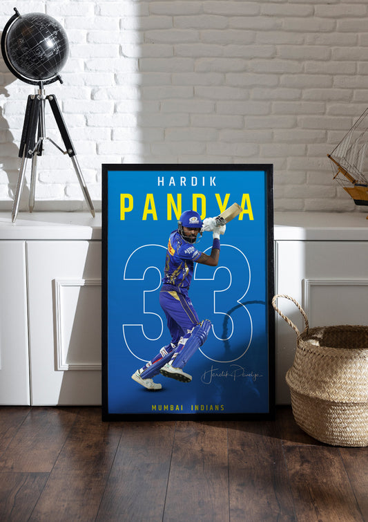 Hardik Pandya | Cricket Frame & Poster
