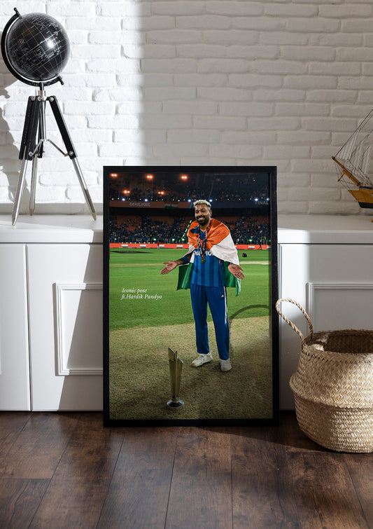 Hardik Pandya | ICC T20 2026 | Cricket Frame & Poster