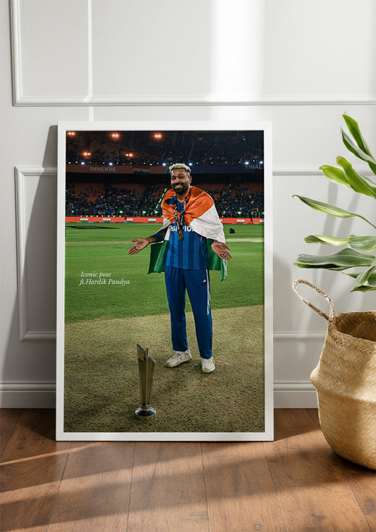 Hardik Pandya | ICC T20 2026 | Cricket Frame & Poster