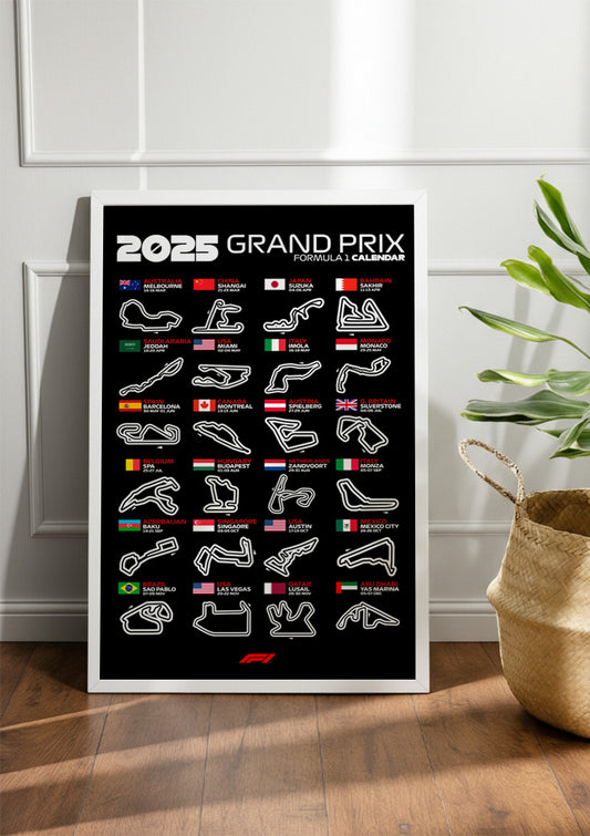 FORMULA 1 RACE TRACK | F1 Frame & Poster