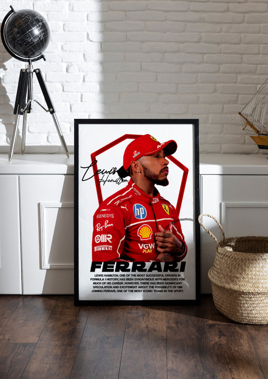 Lewis Hamilton Ferrari Formula 1 | F1 Frame & Poster