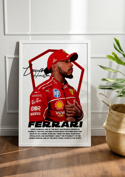Lewis Hamilton Ferrari Formula 1 | F1 Frame & Poster