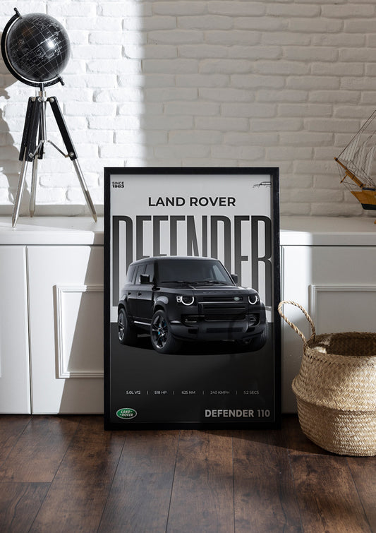 Land Rover Defender 110 | Car Frame & Poster