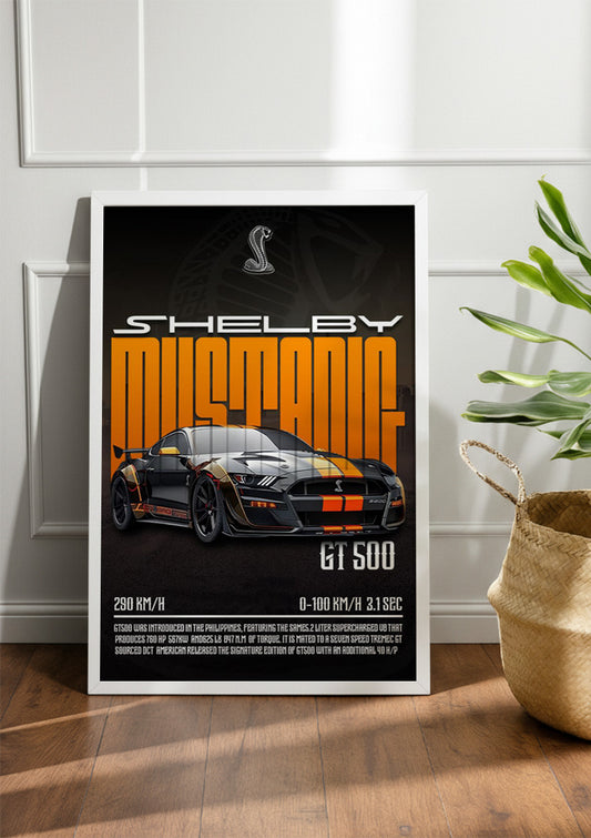 Ford Mustang Shelby GT500 | Car Frame & Poster