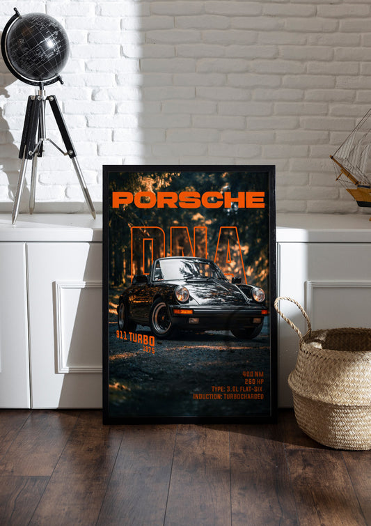 Classic 1975 Porsche 911 Turbo | Car Frame & Poster