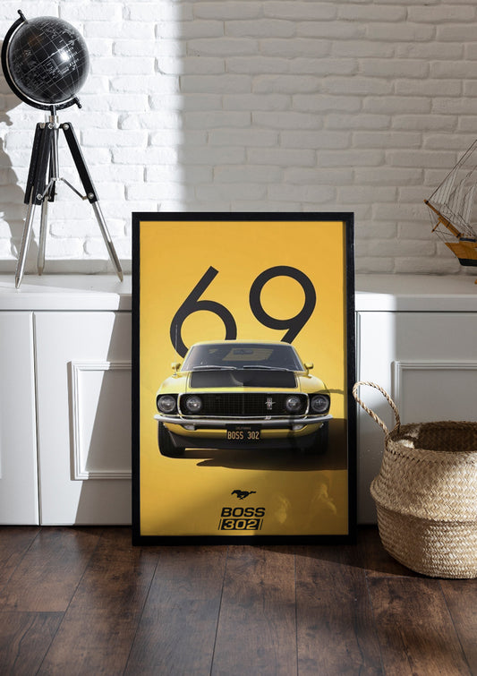 Ford Mustang Boss 302 | Car Frame & Poster