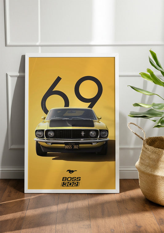 Ford Mustang Boss 302 | Car Frame & Poster